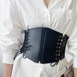 Maxbell Elastic Wide Waist Belt Decorative Cummerbunds Dresses Waist Buckle Corset