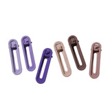 Maxbell 6Pcs Alligator Hair Barrettes Hair Clips Hair Accessories for Girls Women Brown Purple