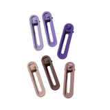 Maxbell 6Pcs Alligator Hair Barrettes Hair Clips Hair Accessories for Girls Women Brown Purple