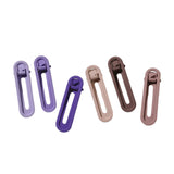 Maxbell 6Pcs Alligator Hair Barrettes Hair Clips Hair Accessories for Girls Women Brown Purple