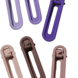 Maxbell 6Pcs Alligator Hair Barrettes Hair Clips Hair Accessories for Girls Women Brown Purple
