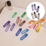 Maxbell 6Pcs Alligator Hair Barrettes Hair Clips Hair Accessories for Girls Women Brown Purple