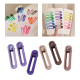 Maxbell 6Pcs Alligator Hair Barrettes Hair Clips Hair Accessories for Girls Women Brown Purple