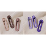 Maxbell 6Pcs Alligator Hair Barrettes Hair Clips Hair Accessories for Girls Women Brown Purple