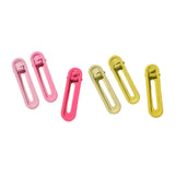 Maxbell 6Pcs Alligator Hair Barrettes Hair Clips Hair Accessories for Girls Women Pink Yellow