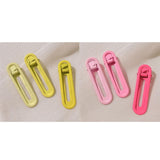 Maxbell 6Pcs Alligator Hair Barrettes Hair Clips Hair Accessories for Girls Women Pink Yellow
