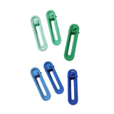 Maxbell 6Pcs Alligator Hair Barrettes Hair Clips Hair Accessories for Girls Women Blue Green