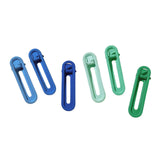 Maxbell 6Pcs Alligator Hair Barrettes Hair Clips Hair Accessories for Girls Women Blue Green