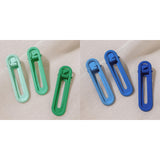 Maxbell 6Pcs Alligator Hair Barrettes Hair Clips Hair Accessories for Girls Women Blue Green