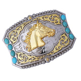 Maxbell Classic Western Belt Buckle Engraved Animal Floral Rodeo for 1.5" Belts