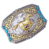 Maxbell Fashion Western Belt Buckle Mens Running Horse Belt Buckle Belt Accessories