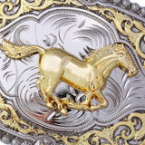 Maxbell Fashion Western Belt Buckle Mens Running Horse Belt Buckle Belt Accessories