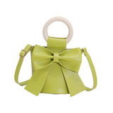 Maxbell Trendy Shoulder Bag with Bow Casual Purse Versatile Handbag Women for Office Green