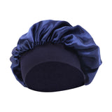 Maxbell Elastic Chemotherapy Cap Cancer Quick Dry Headwear Sweat Wicking Headcloth navy blue