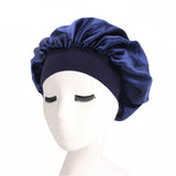 Maxbell Elastic Chemotherapy Cap Cancer Quick Dry Headwear Sweat Wicking Headcloth navy blue
