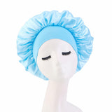 Maxbell Elastic Chemotherapy Cap Cancer Quick Dry Headwear Sweat Wicking Headcloth light blue