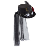 Maxbell Lace Veil Steampunk Top Hat Gothic Vintage Head Gear Unisex Cosplay Costume