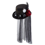 Maxbell Lace Veil Steampunk Top Hat Gothic Vintage Head Gear Unisex Cosplay Costume