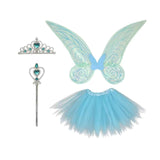 Maxbell Butterfly Elf Costume wand for Halloween Party Favor Girl Performance Blue