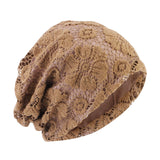 Maxbell Turban Hat Baggy Skullcap Hat Hijabs Slouchy Beanie for Women Daily Winter Khaki