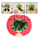 Maxbell Watermelon Hat Fruit Headwear Headgear Head Cover Durable for Christmas