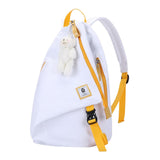 Maxbell Travel Backpack Nylon Casual Water Resistant for Women Camping Shopping White