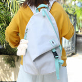 Maxbell Travel Backpack Nylon Casual Water Resistant for Women Camping Shopping Beige