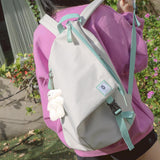 Maxbell Travel Backpack Nylon Casual Water Resistant for Women Camping Shopping Beige