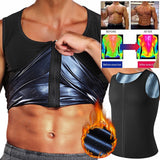 Maxbell Men's Sweat Sauna Vest Sweat Enhancing Vest Shapewear Sports Vest Fat Burner L XL