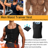 Maxbell Men's Sweat Sauna Vest Sweat Enhancing Vest Shapewear Sports Vest Fat Burner L XL