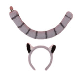 Maxbell Raccoon Ears and Tail Set Costume Party Fancy Dress Animal Themed Parties