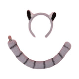 Maxbell Raccoon Ears and Tail Set Costume Party Fancy Dress Animal Themed Parties