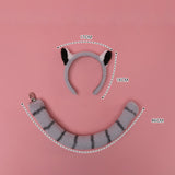 Maxbell Raccoon Ears and Tail Set Costume Party Fancy Dress Animal Themed Parties