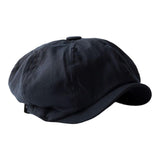 Maxbell Breathable Mens Newsboy Hat Soft 8 Panels Headwear for Fall Travel Spring M Size Black