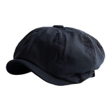 Maxbell Breathable Mens Newsboy Hat Soft 8 Panels Headwear for Fall Travel Spring M Size Black