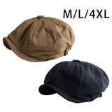 Maxbell Breathable Mens Newsboy Hat Soft 8 Panels Headwear for Fall Travel Spring M Size Black