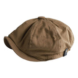 Maxbell Breathable Mens Newsboy Hat Soft 8 Panels Headwear for Fall Travel Spring Brown L