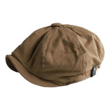 Maxbell Breathable Mens Newsboy Hat Soft 8 Panels Headwear for Fall Travel Spring Brown L