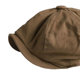 Maxbell Breathable Mens Newsboy Hat Soft 8 Panels Headwear for Fall Travel Spring Brown L