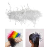 Maxbell Slap Bracelets Accessories Feather Hair Band Anklet Wristband Cuff Sleeves White