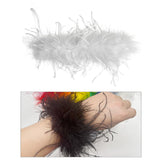 Maxbell Slap Bracelets Accessories Feather Hair Band Anklet Wristband Cuff Sleeves White