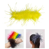 Maxbell Slap Bracelets Accessories Feather Hair Band Anklet Wristband Cuff Sleeves Yellow