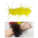 Maxbell Slap Bracelets Accessories Feather Hair Band Anklet Wristband Cuff Sleeves Yellow