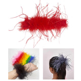 Maxbell Slap Bracelets Accessories Feather Hair Band Anklet Wristband Cuff Sleeves Red