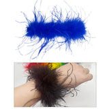 Maxbell Slap Bracelets Accessories Feather Hair Band Anklet Wristband Cuff Sleeves Blue