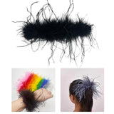 Maxbell Slap Bracelets Accessories Feather Hair Band Anklet Wristband Cuff Sleeves Black