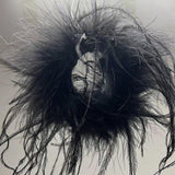 Maxbell Slap Bracelets Accessories Feather Hair Band Anklet Wristband Cuff Sleeves Black