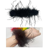 Maxbell Slap Bracelets Accessories Feather Hair Band Anklet Wristband Cuff Sleeves Black