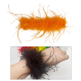 Maxbell Slap Bracelets Accessories Feather Hair Band Anklet Wristband Cuff Sleeves Orange