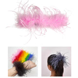 Maxbell Slap Bracelets Accessories Feather Hair Band Anklet Wristband Cuff Sleeves Pink